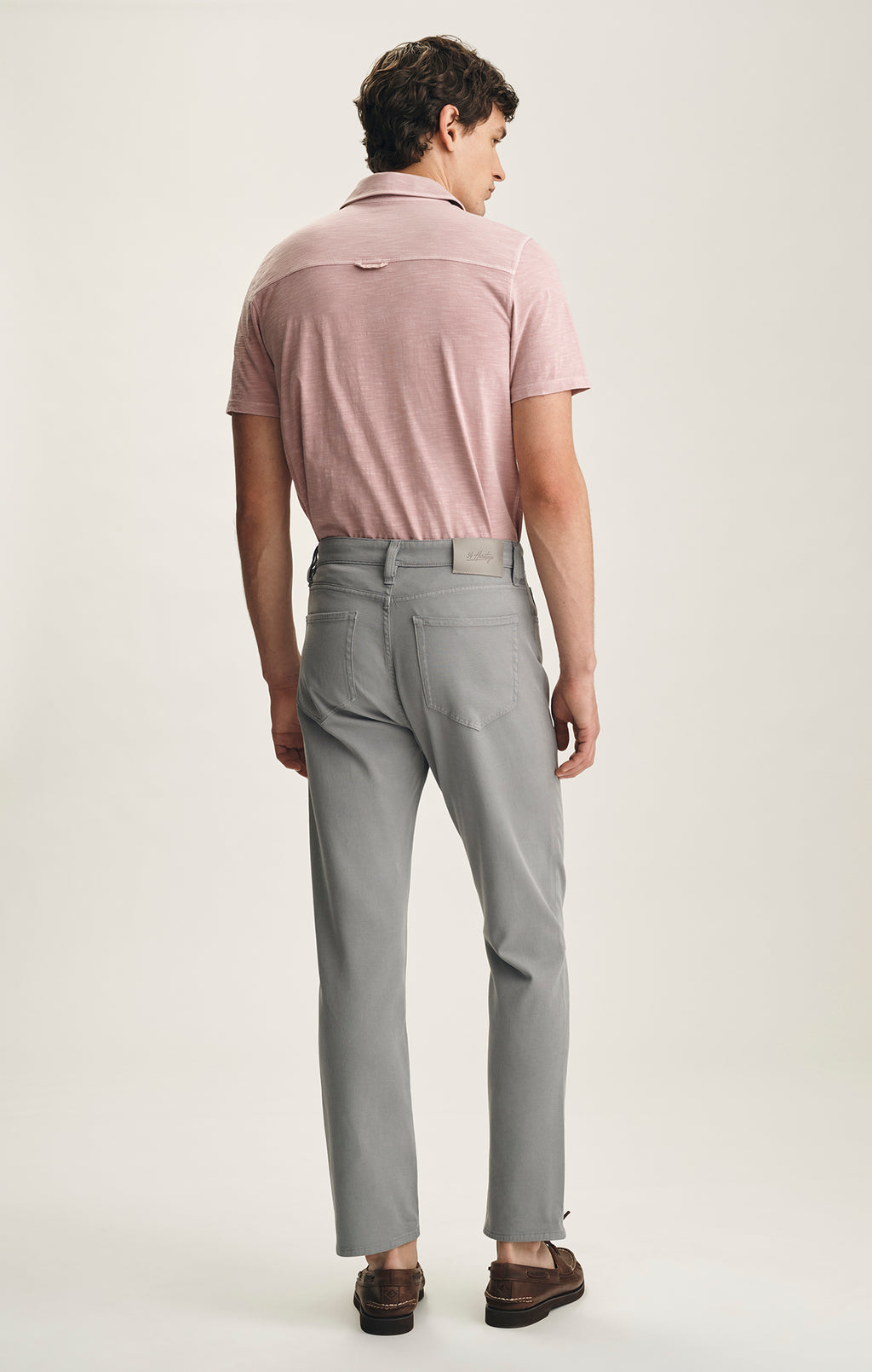 Charisma Relaxed Straight Pants In Pewter Cloud Luxe