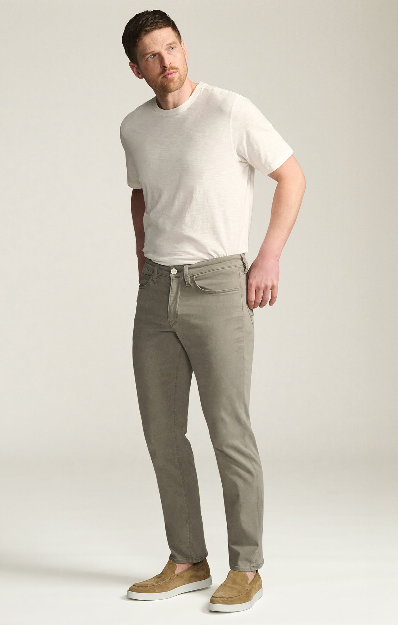 Charisma Relaxed Straight Pants in Storm Twill
