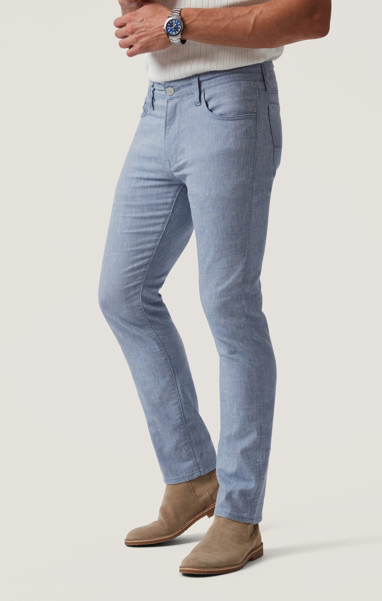 Courage Straight Leg Pants in Blue Hemp