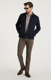 Courage Straight Leg Pants in Coffee Diagonal