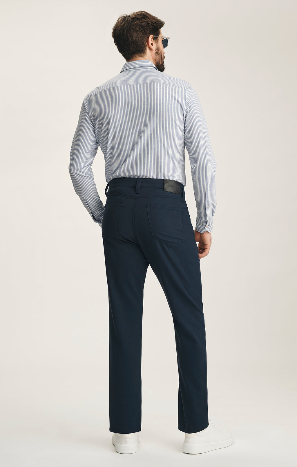 Charisma Relaxed Straight Pants In Deep Ocean Cross Twill
