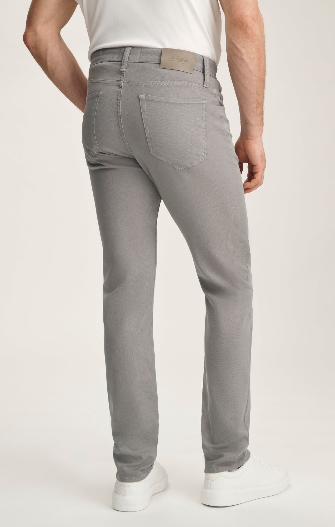 Courage Straight Leg Pants In Pewter Cloud Luxe
