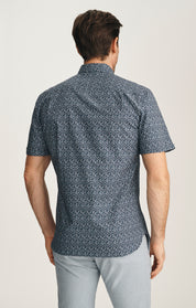 Flower Luxe Twill Shirt In Vintage Indigo