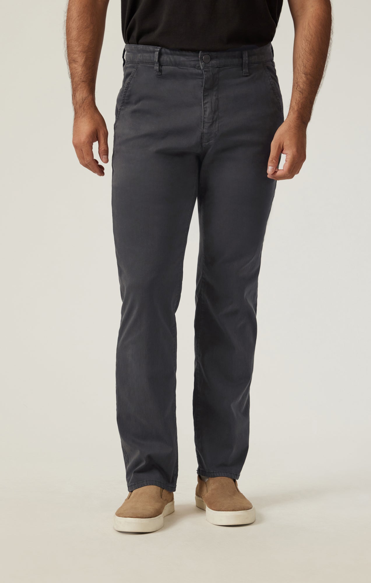34 Heritage Men's Charisma Relaxed Straight Chinos in Ash Twill