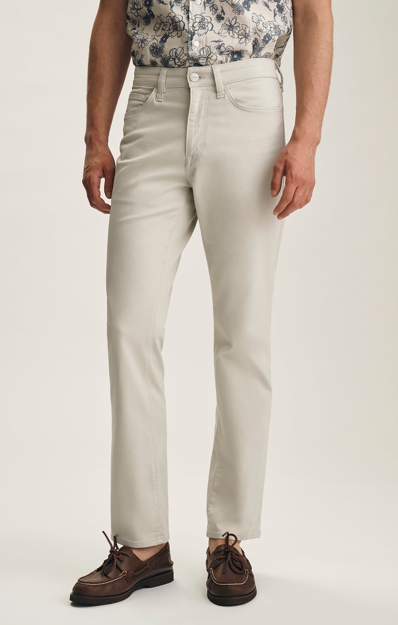 Charisma Relaxed Straight Pants In Bone Coolmax