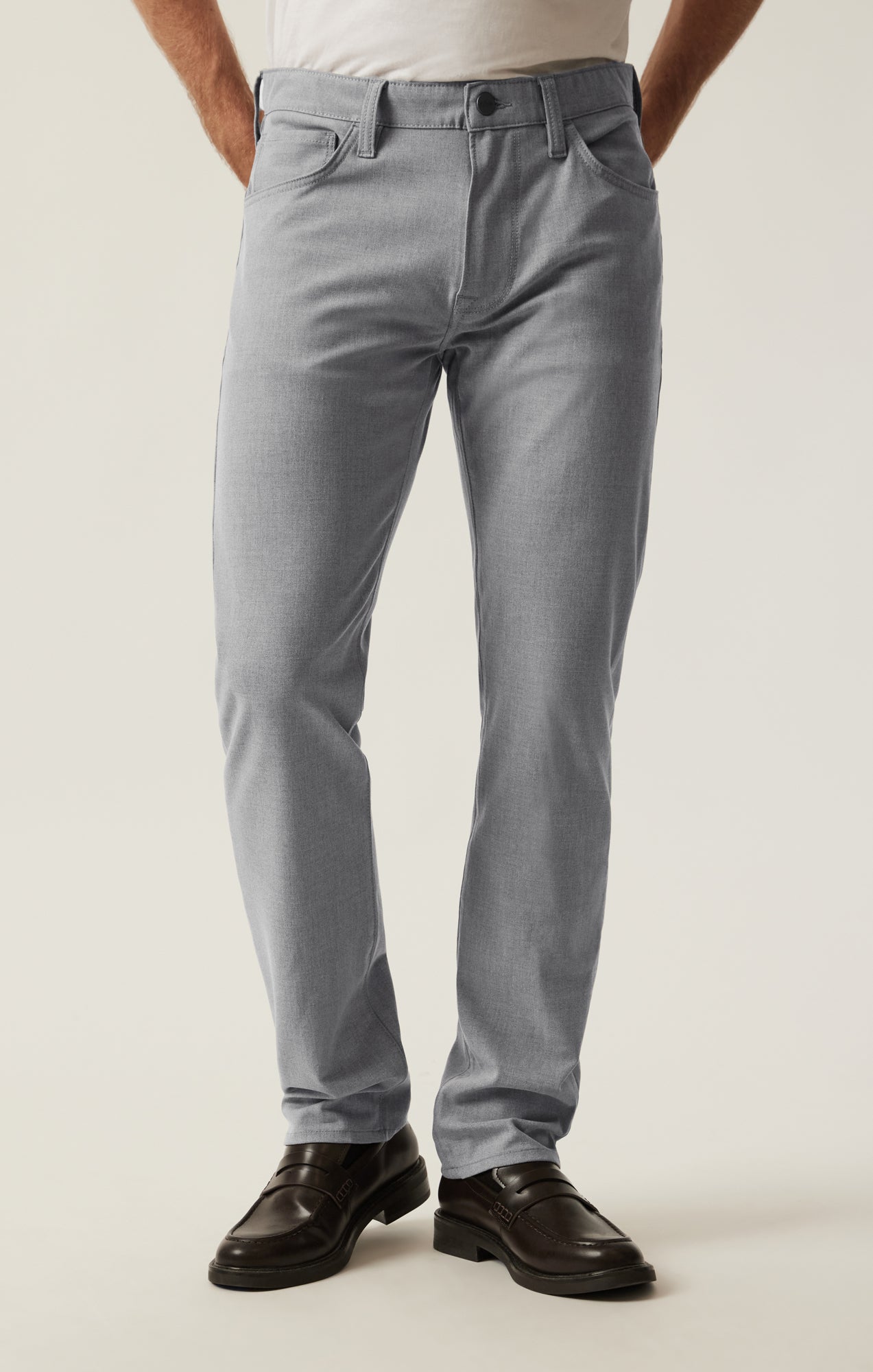 34 Heritage Men's Courage Straight Leg Pants in Grey Supreme