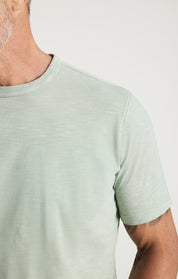 Slub Crew Neck T-Shirt In Iceberg Green