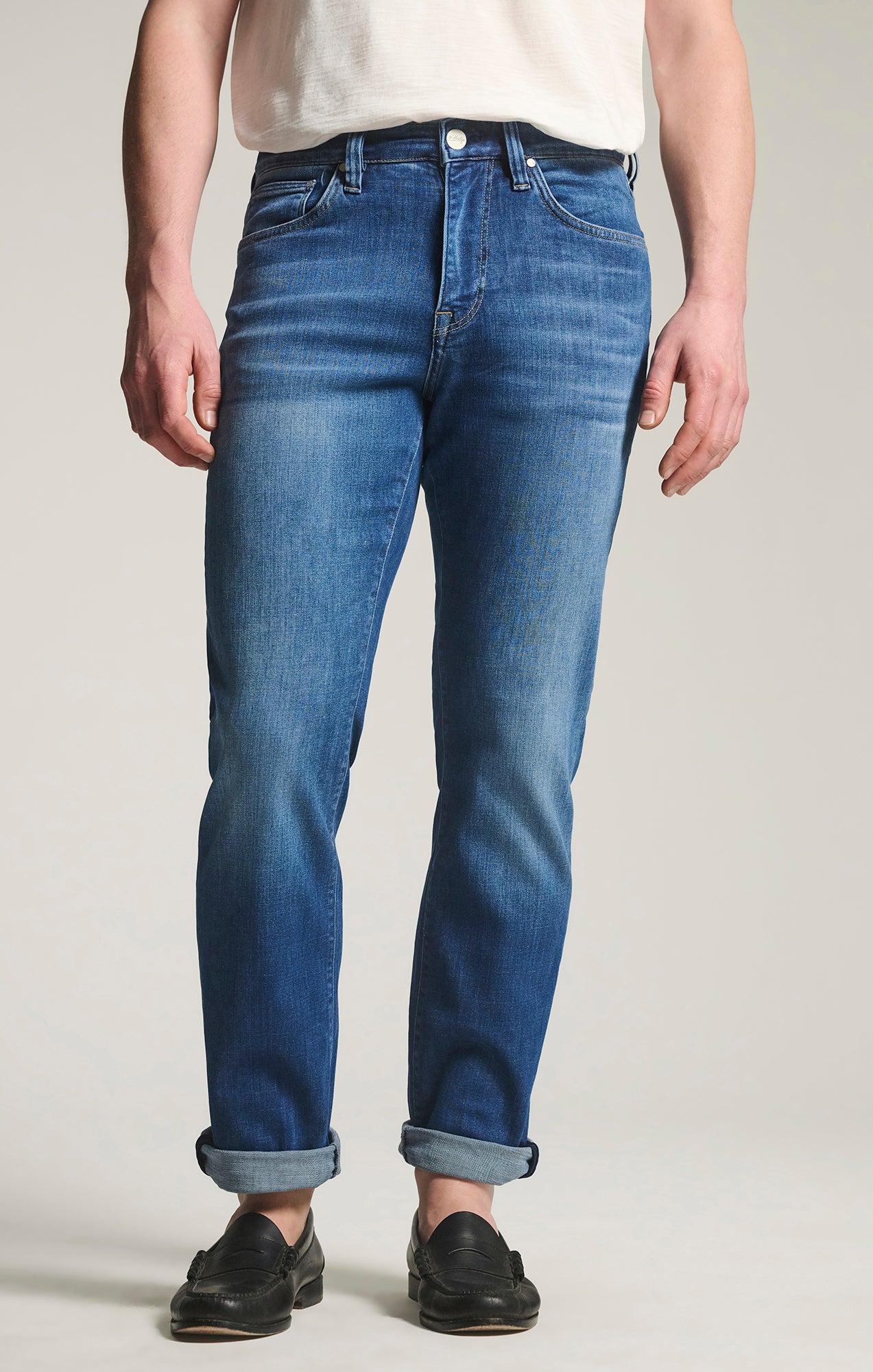 Charisma Relaxed Straight Jeans in Dark Brushed Organic Ultra