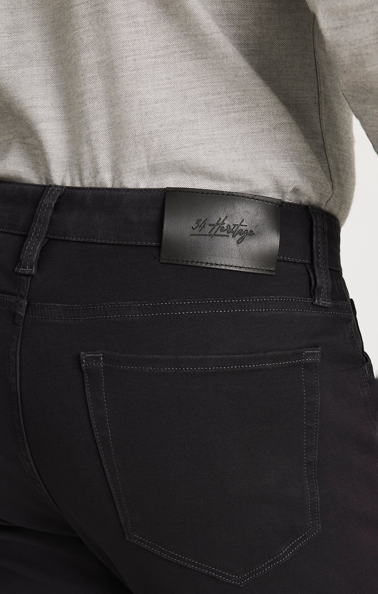 Courage Straight Leg Pants in Dark Grey Cloud Luxe