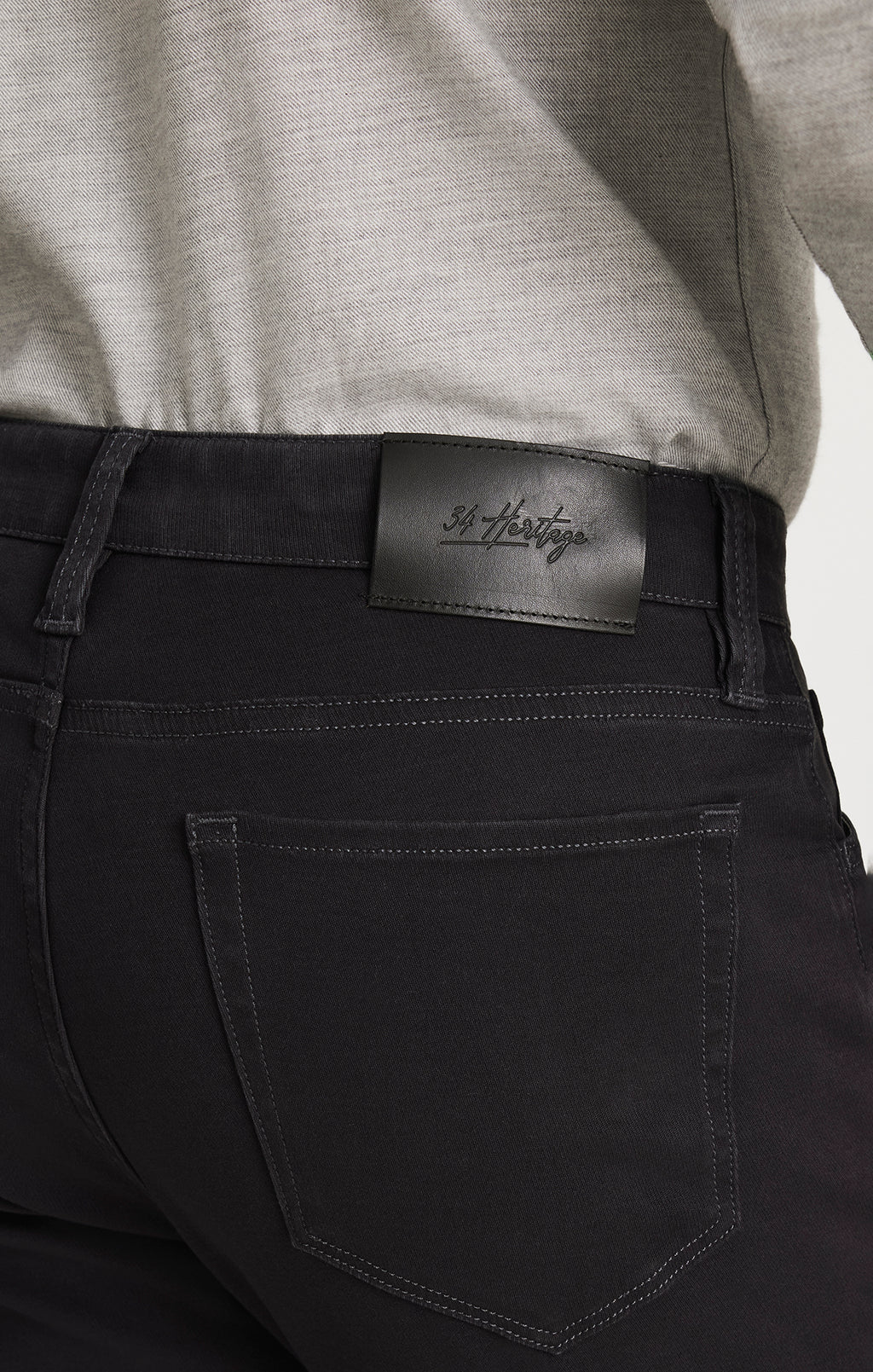 Courage Straight Leg Pants in Dark Grey Cloud Luxe