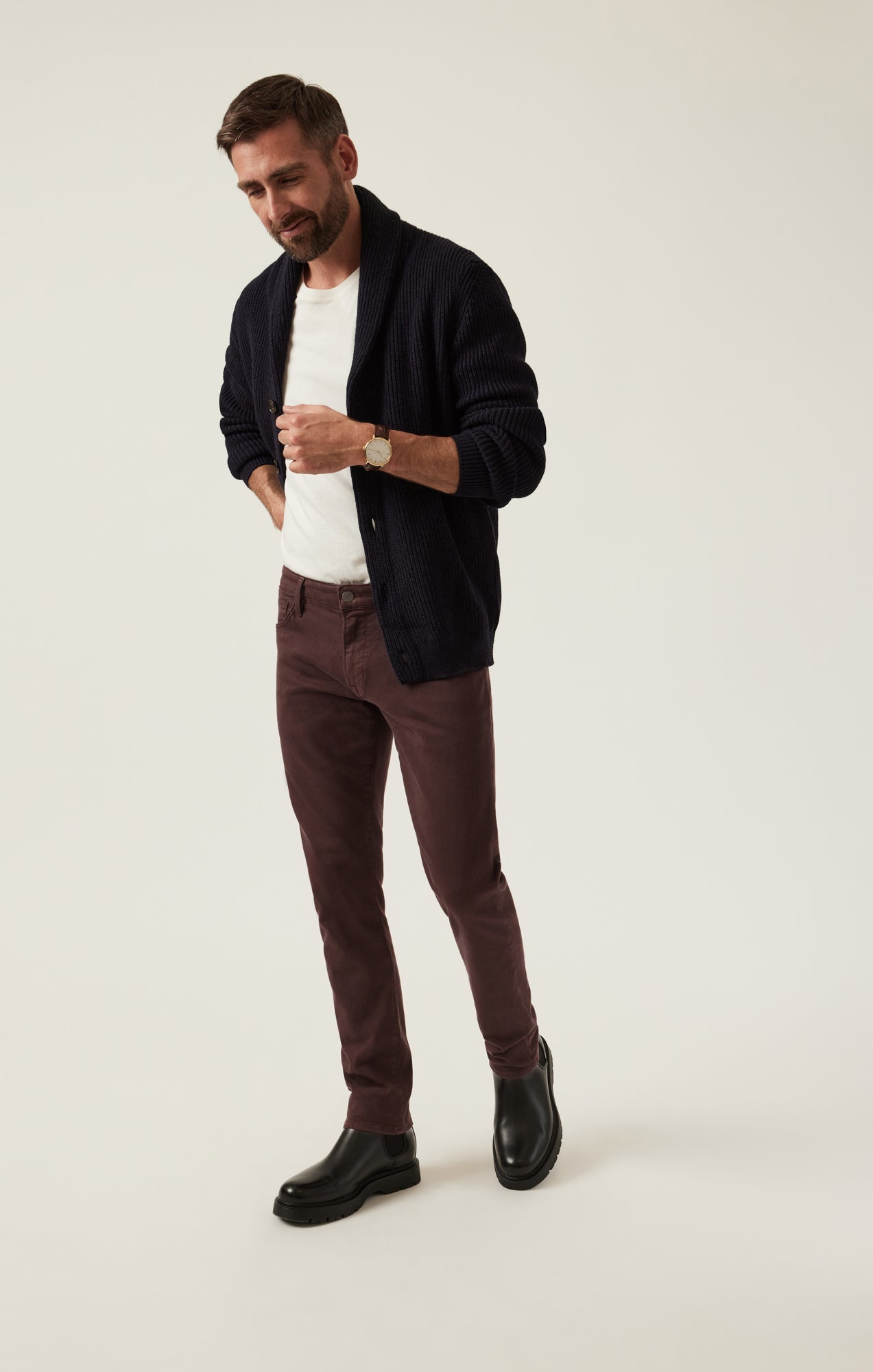 34 Heritage Men's Courage Straight Leg Pants in Burgundy Diagonal 34 Heritage Men's Courage Straight Leg Pants in Burgundy Diagonal