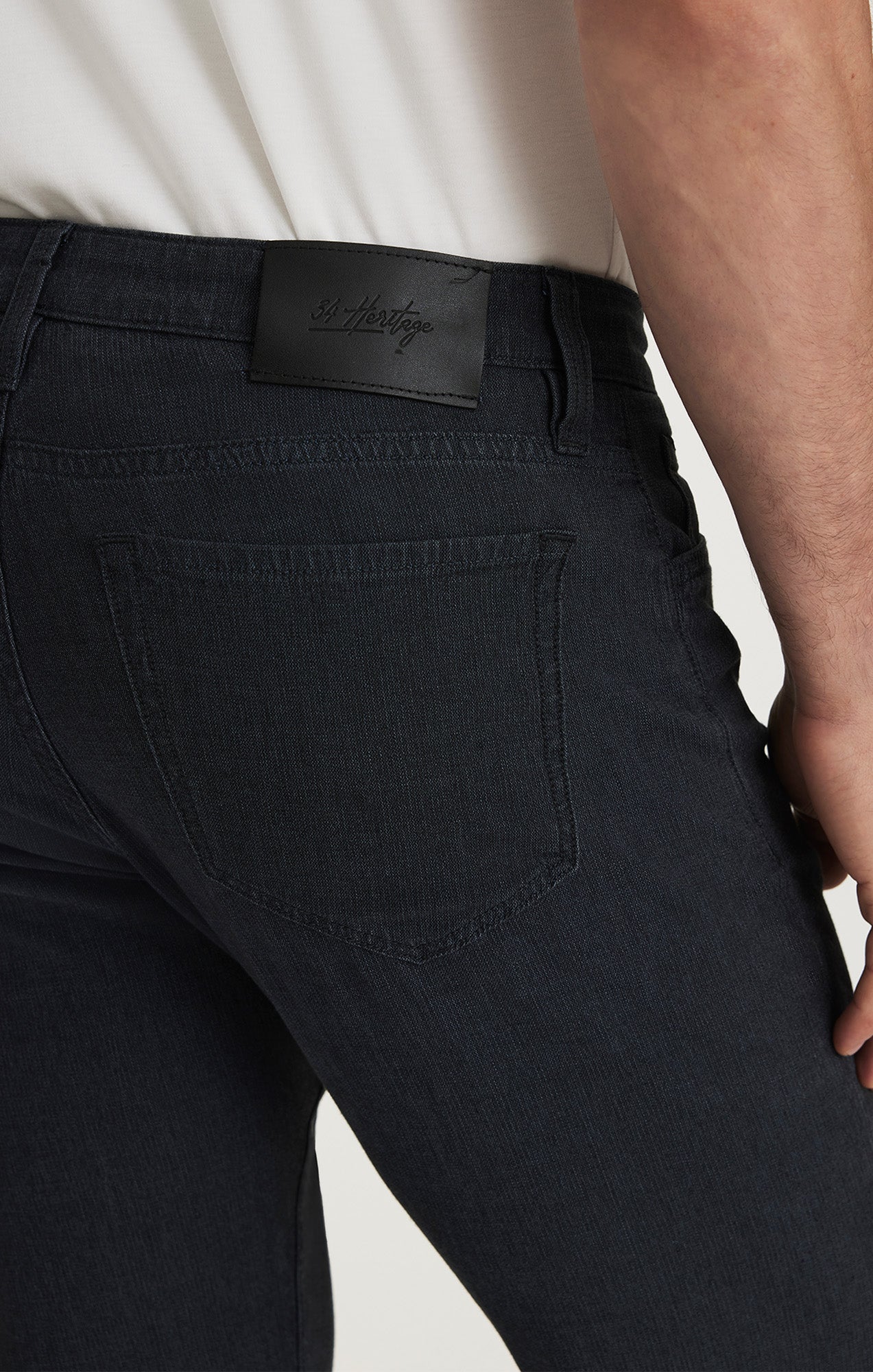 Courage Straight Leg Pants in Navy Herringbone