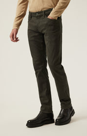 Courage Straight Leg Pants in Rifle Green Diagonal