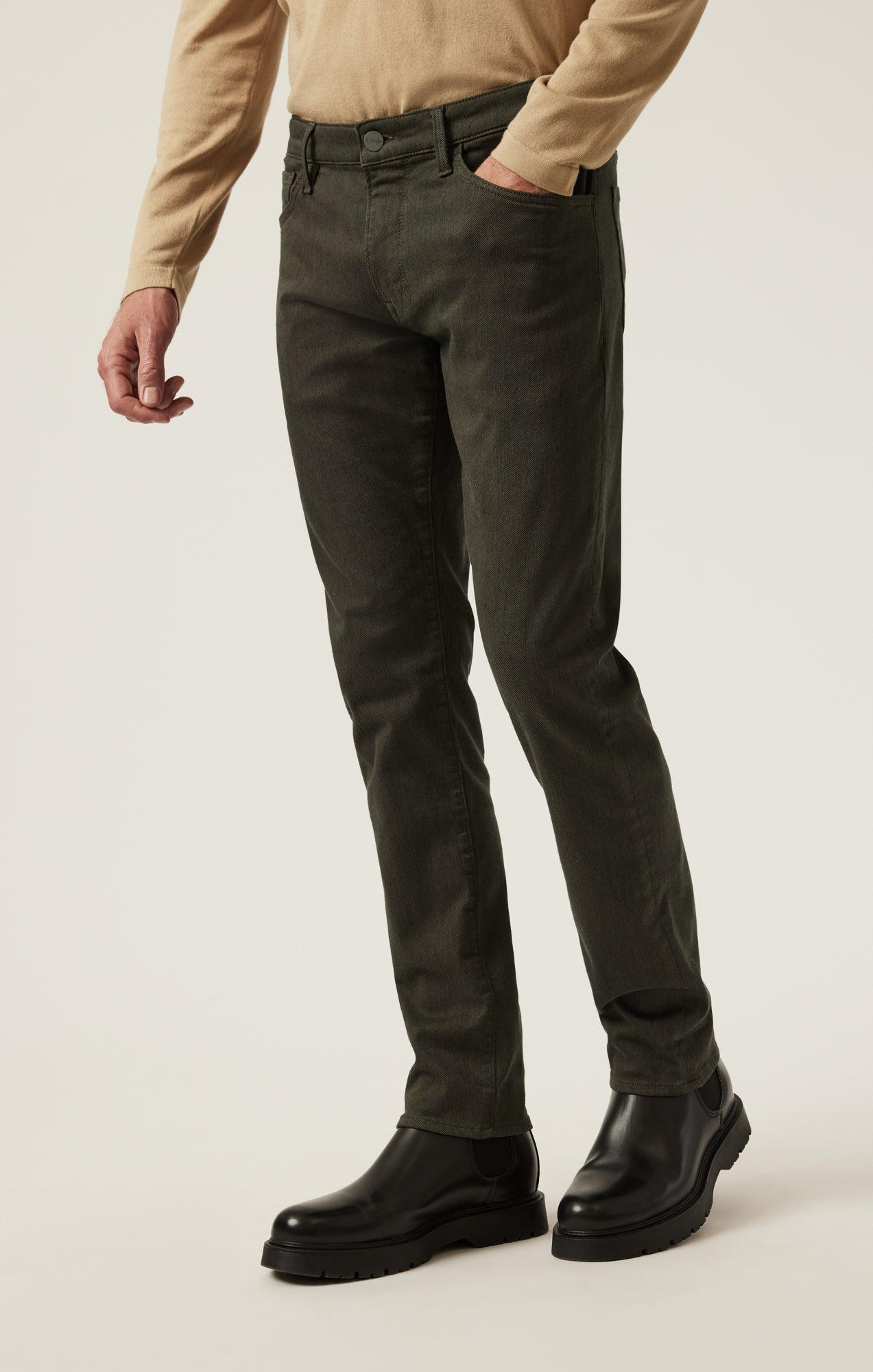 34 Heritage Men's Courage Straight Leg Pants in Rifle Green Diagonal