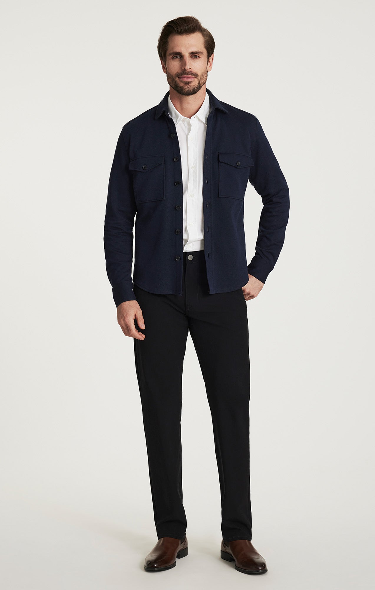 Courage Straight Commuter Pants in Black Luxe