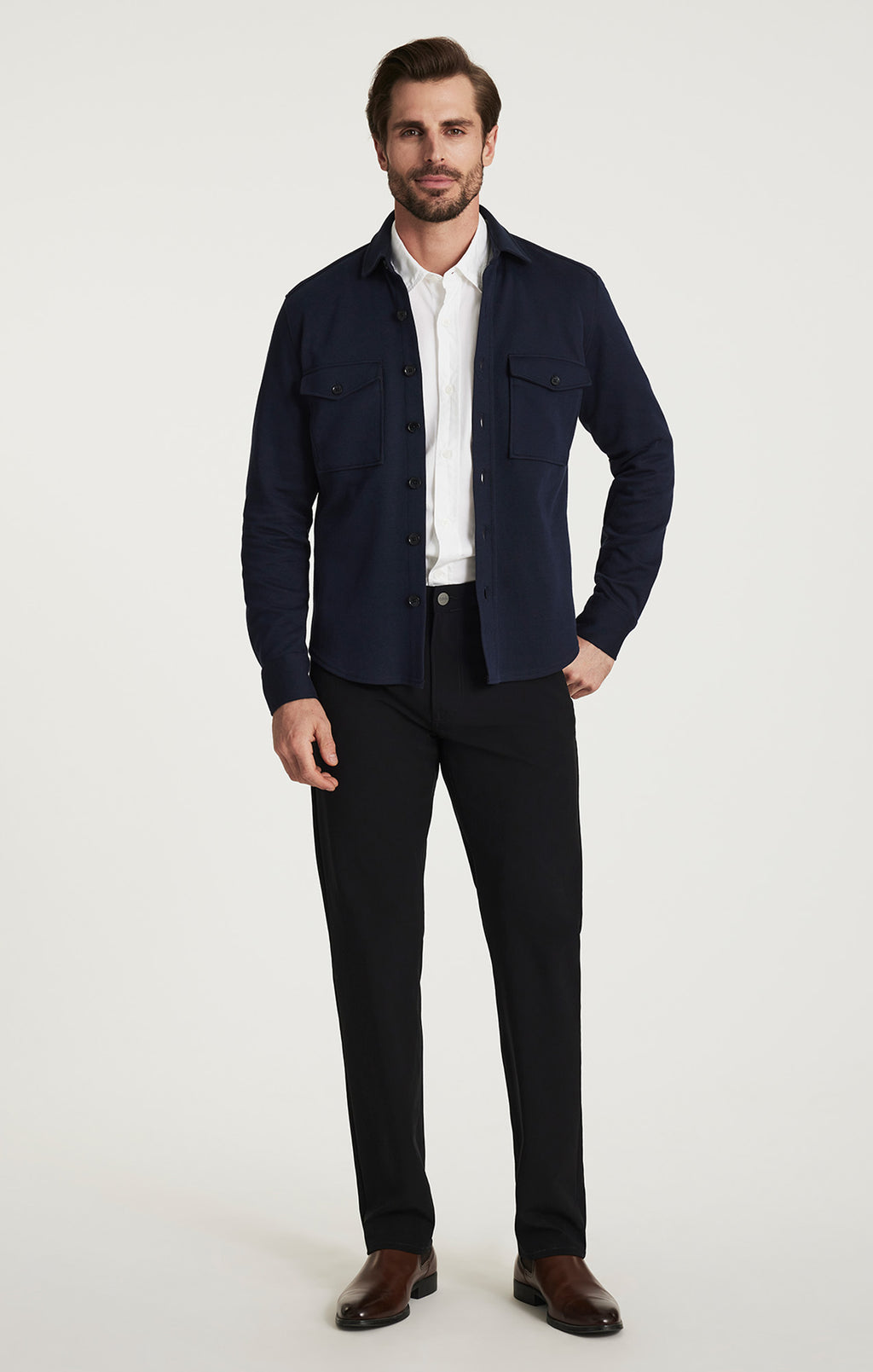 Courage Straight Commuter Pants in Black Luxe