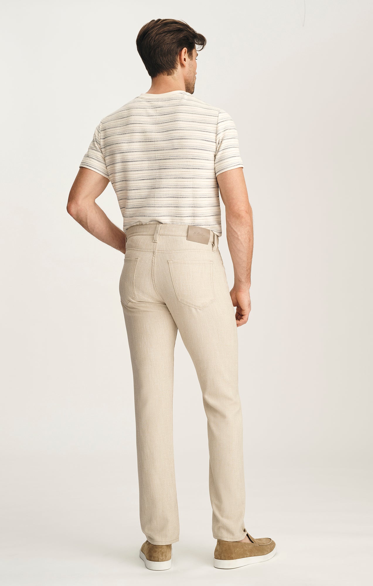 Courage Straight Leg Pants In Wheat Cross Twill