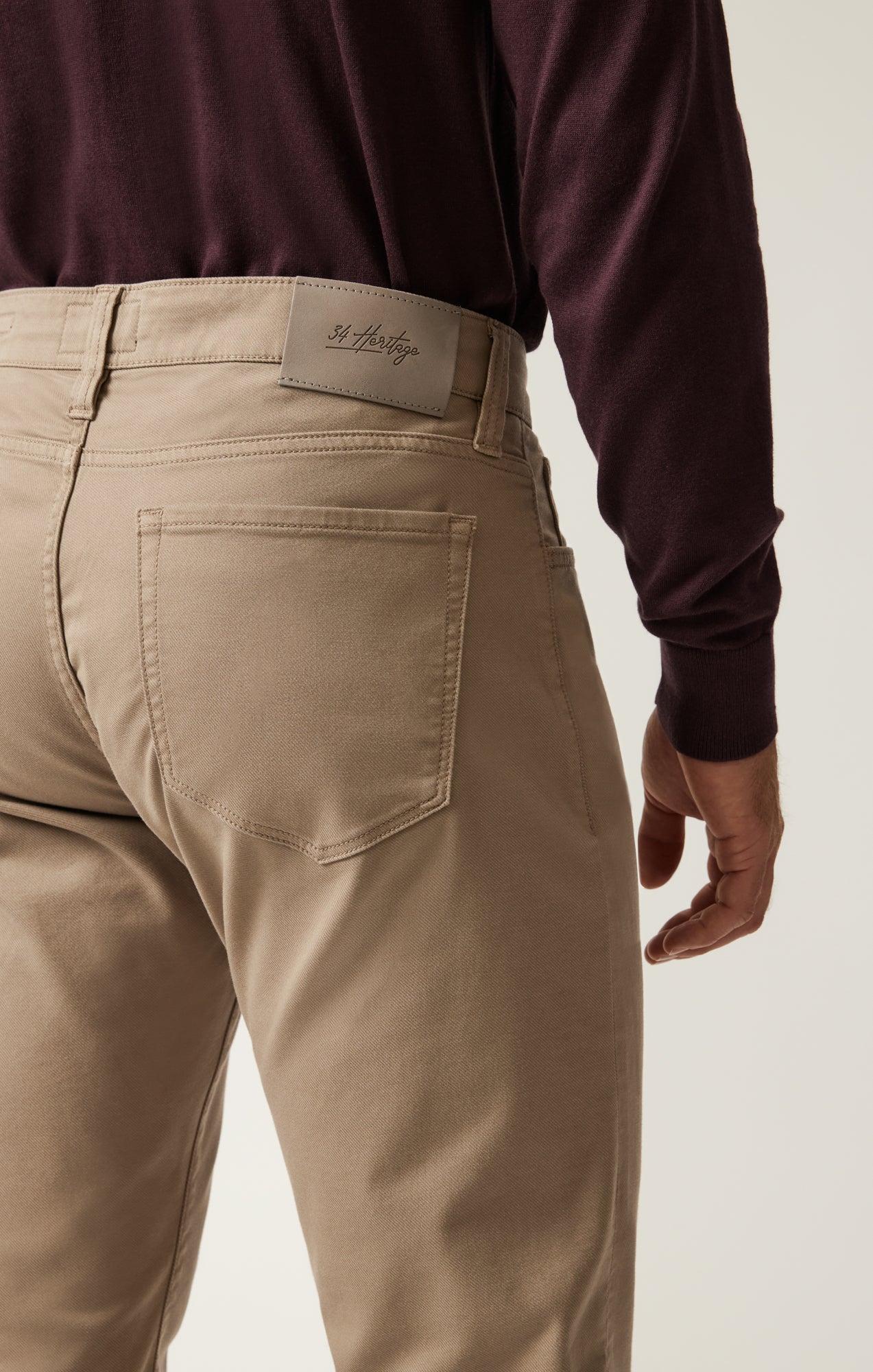 34 Heritage Men's Courage Straight Leg Pants in Sand Coolmax
