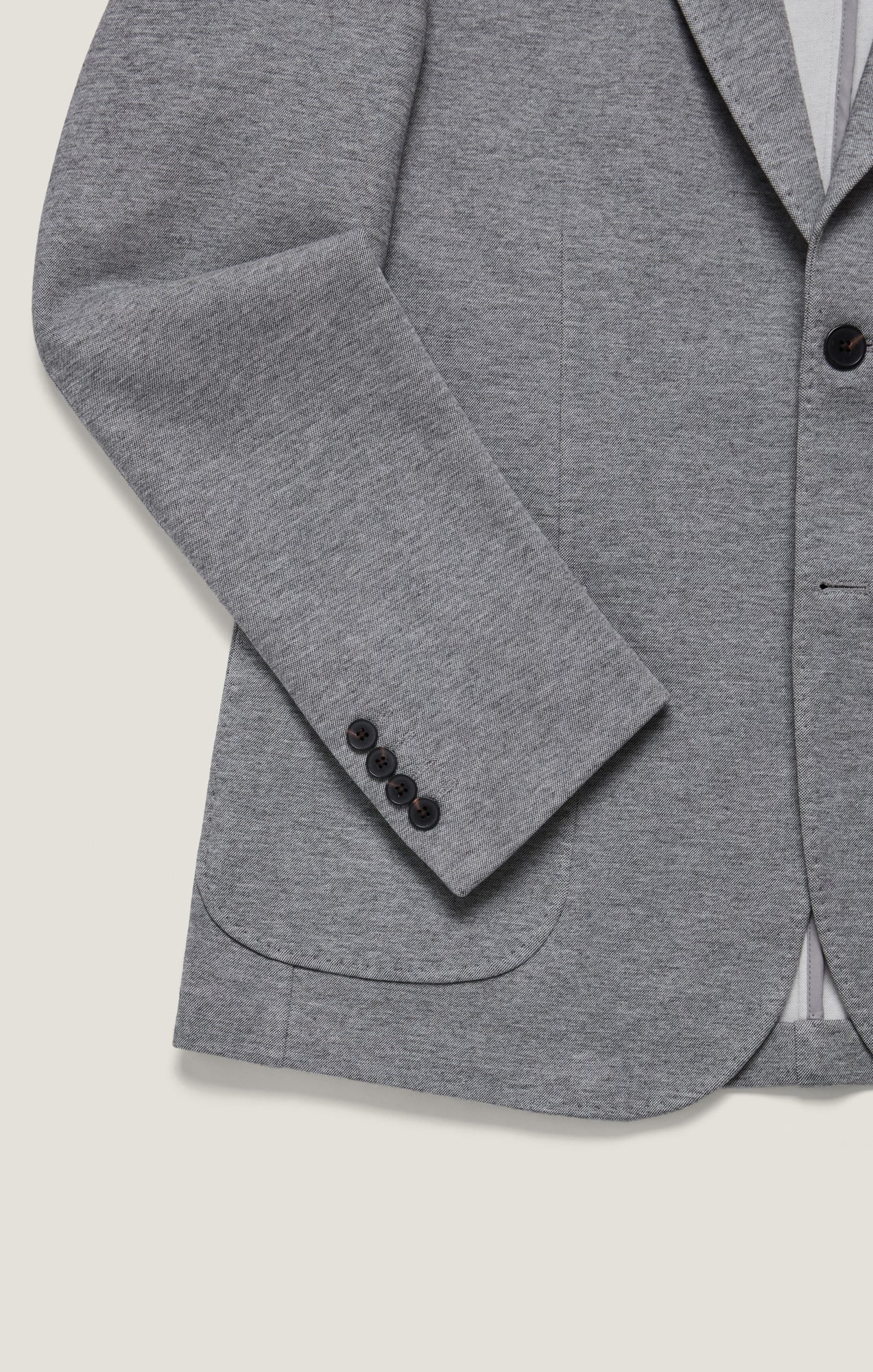 Matteo Pique Blazer in Grey Melange