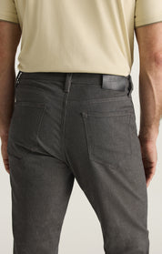 Charisma Relaxed Straight Pants in Grey Herringbone