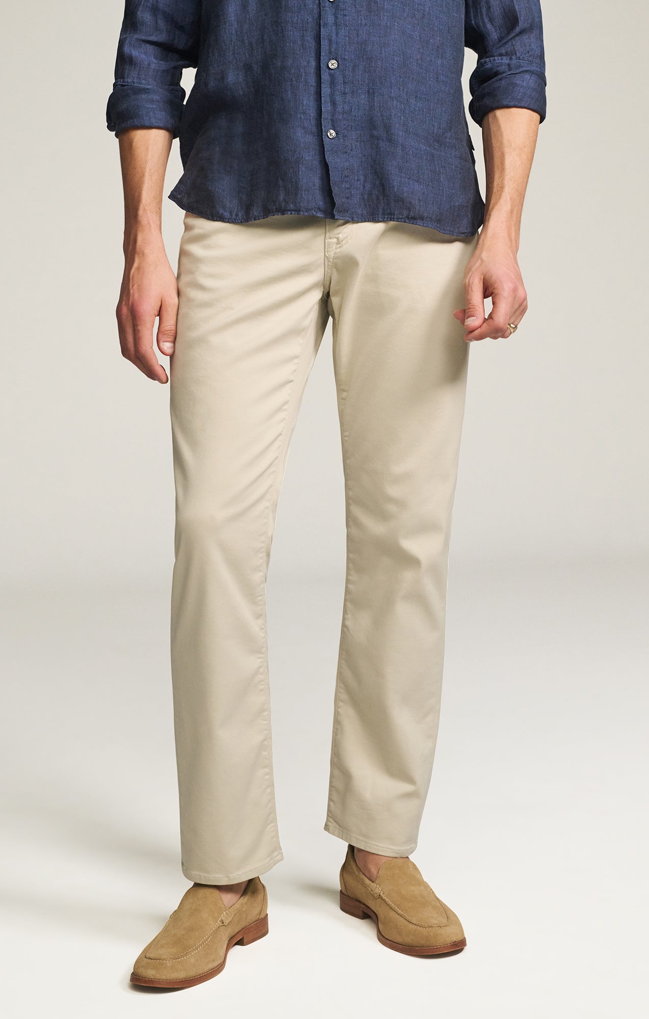 Charisma Relaxed Straight Leg Pants in Tan Coolmax