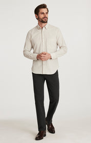 Charisma Relaxed Straight Pants in Charcoal Diagonal