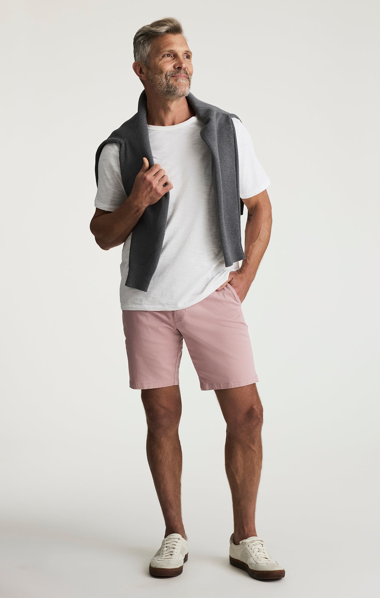Arizona Slim Shorts In Pink Twill