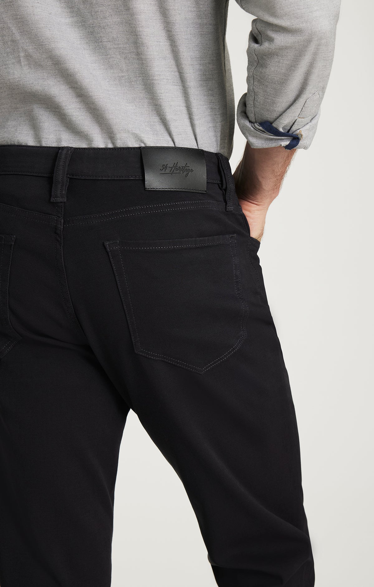 Charisma Relaxed Straight Pants in Dark Grey Cloud Luxe