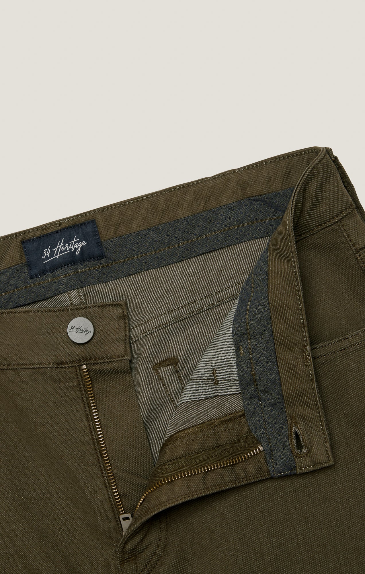 34 Heritage Men's Courage Straight Leg Pants in Dusky Green Coolmax