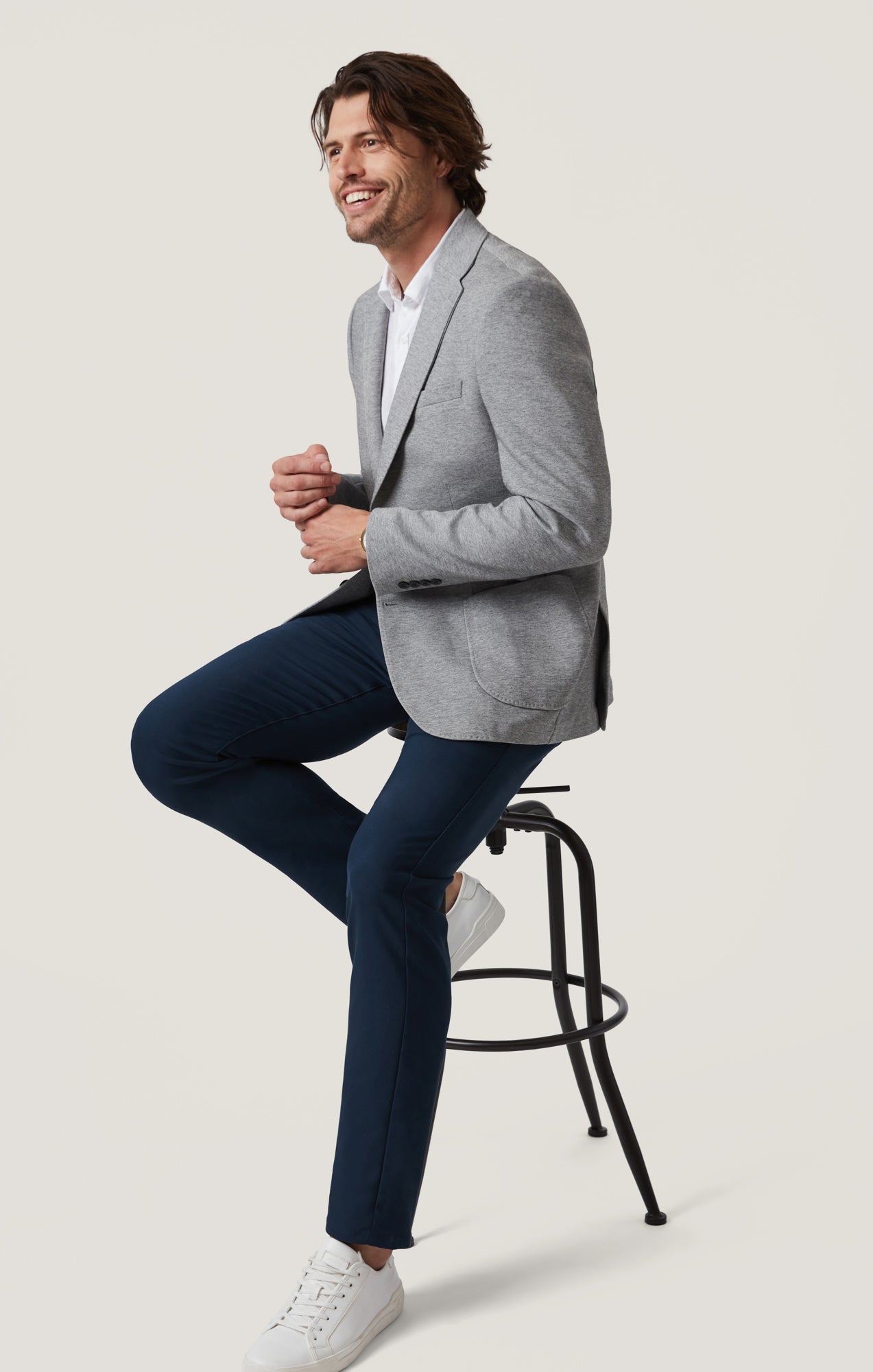Charisma Relaxed Straight Pants in Navy Commuter