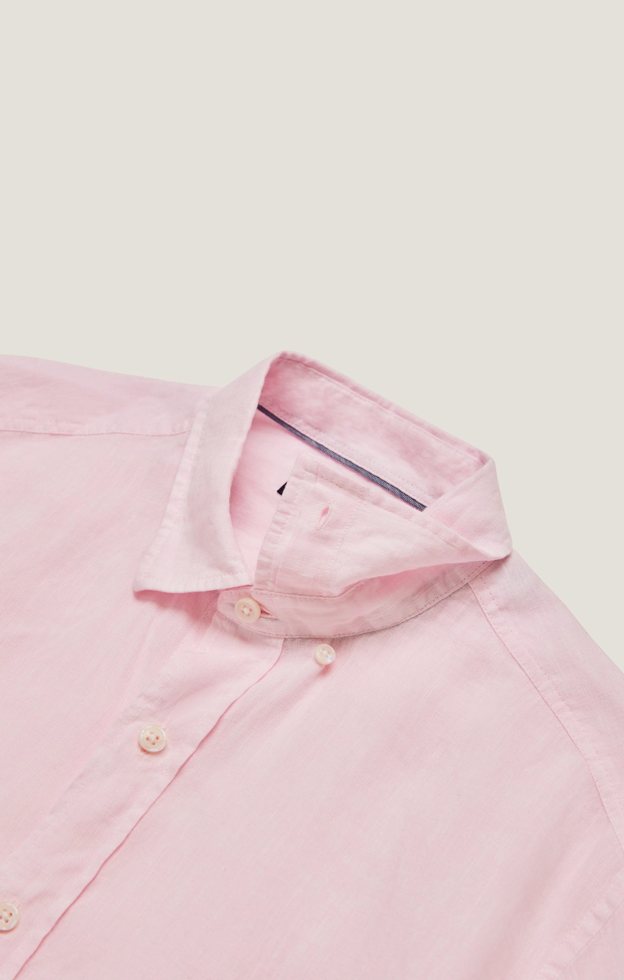 34 Heritage Men's Linen Chambray Shirt in Pink