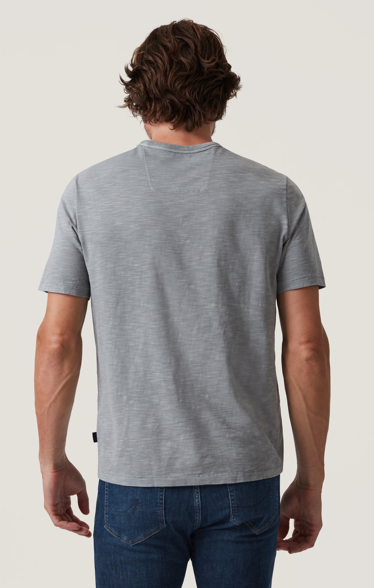 Slub Crew Neck T-Shirt in Monument Grey