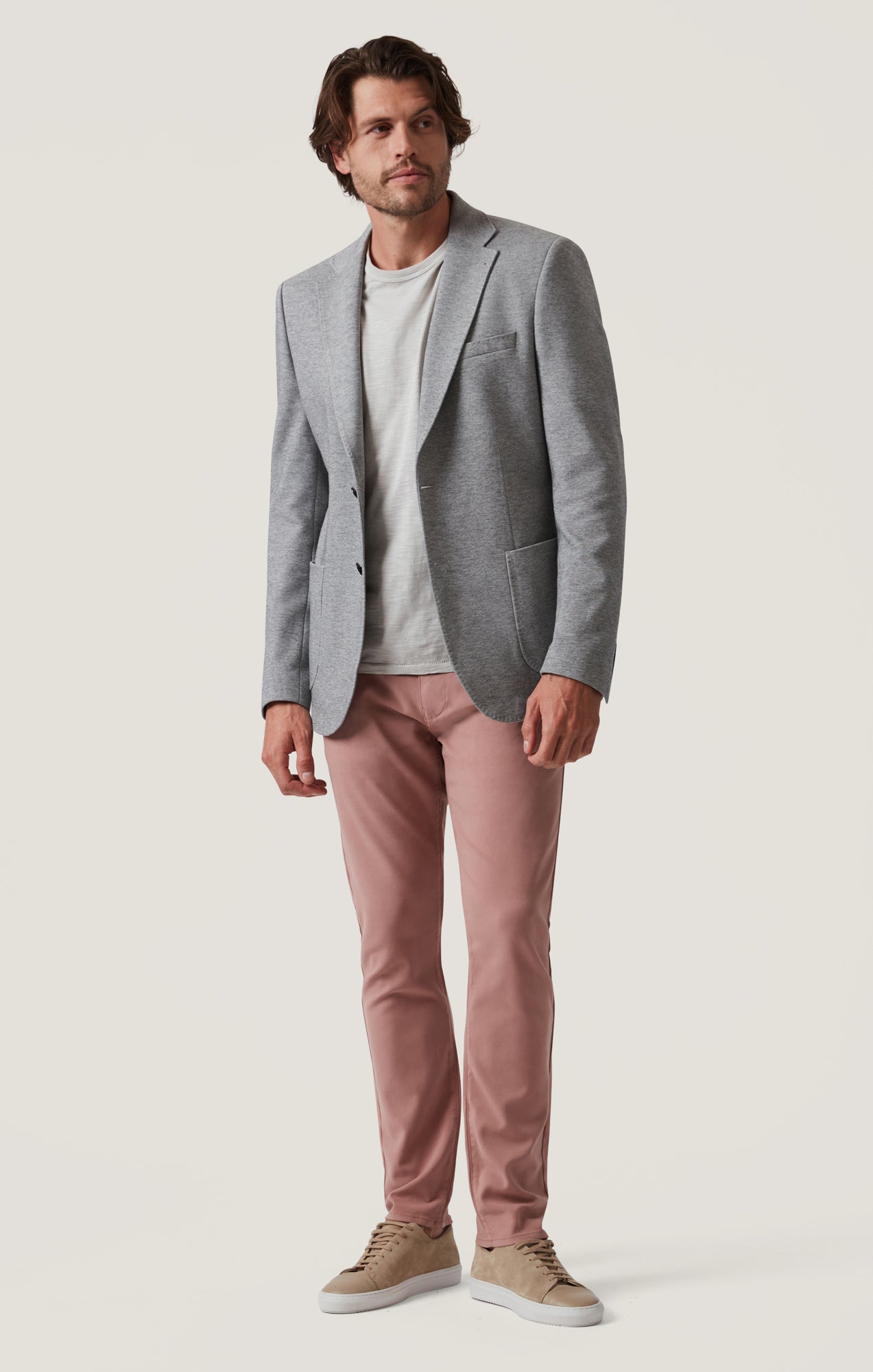 Verona Slim Leg Chino in Rose High Flyer