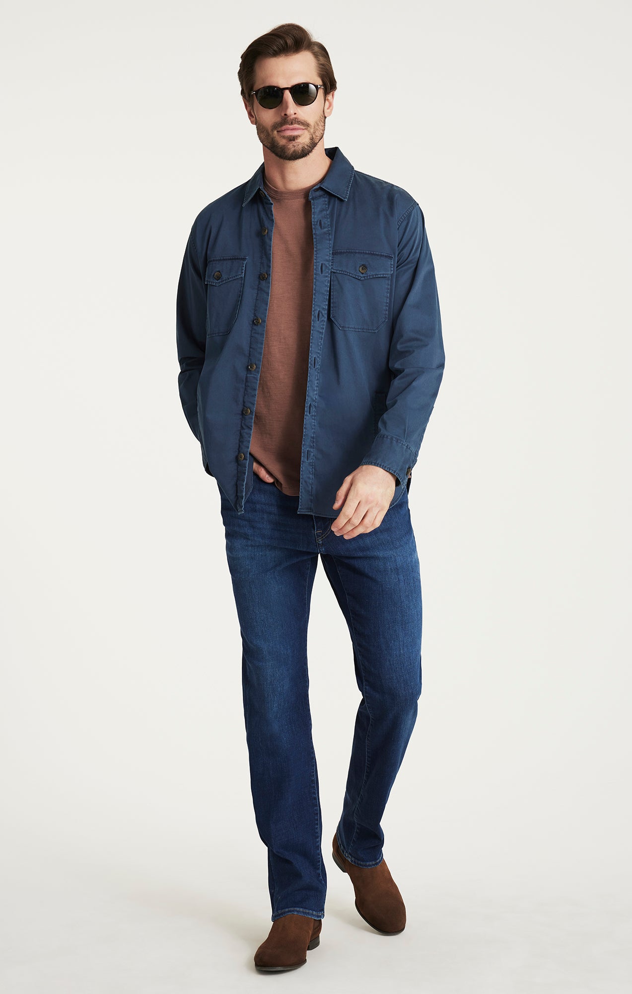 Charisma Relaxed Straight Jeans in Indigo Brushed Organic Ultra