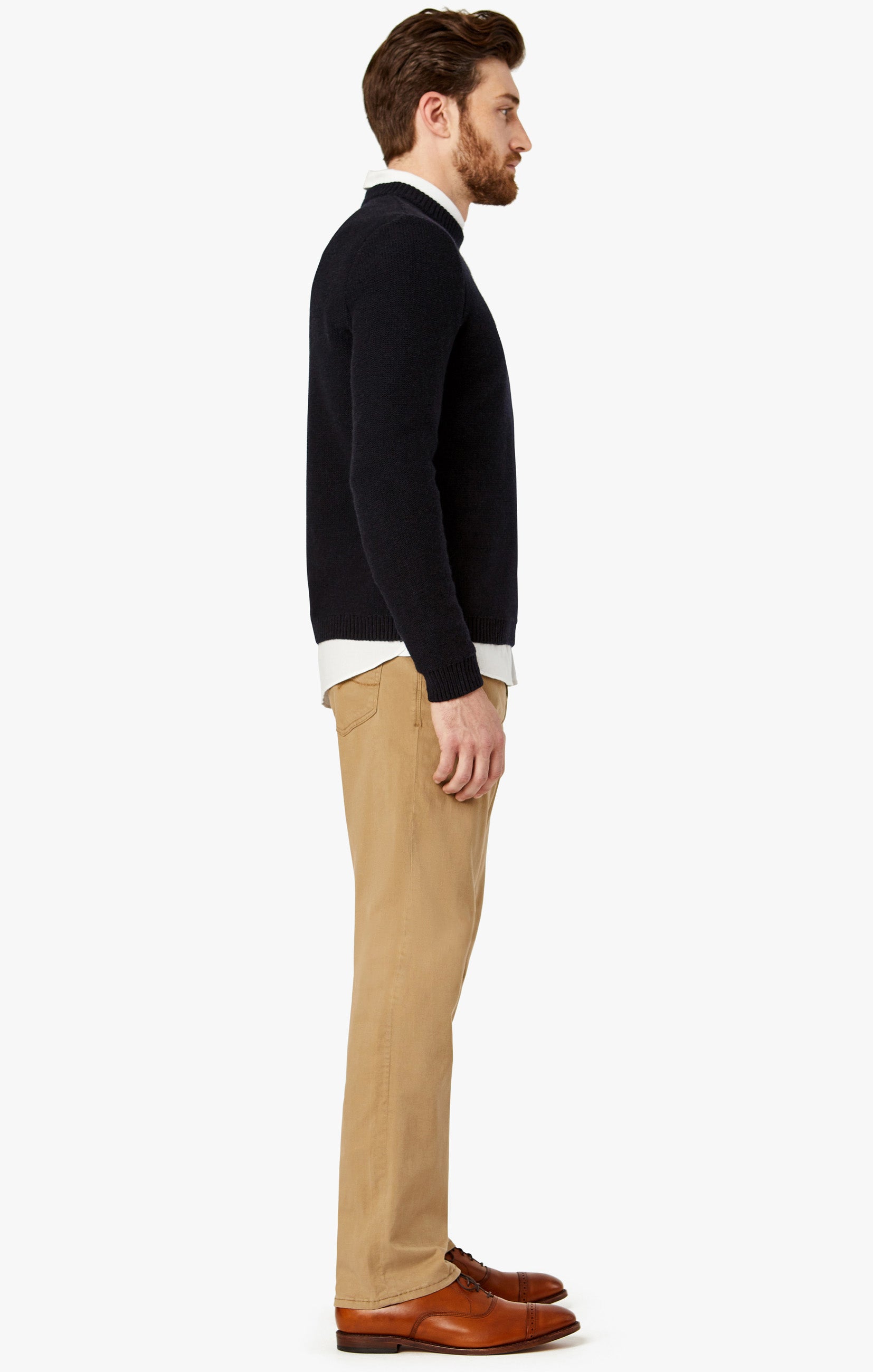 Charisma Relaxed Straight Pants In Khaki Twill Image 5