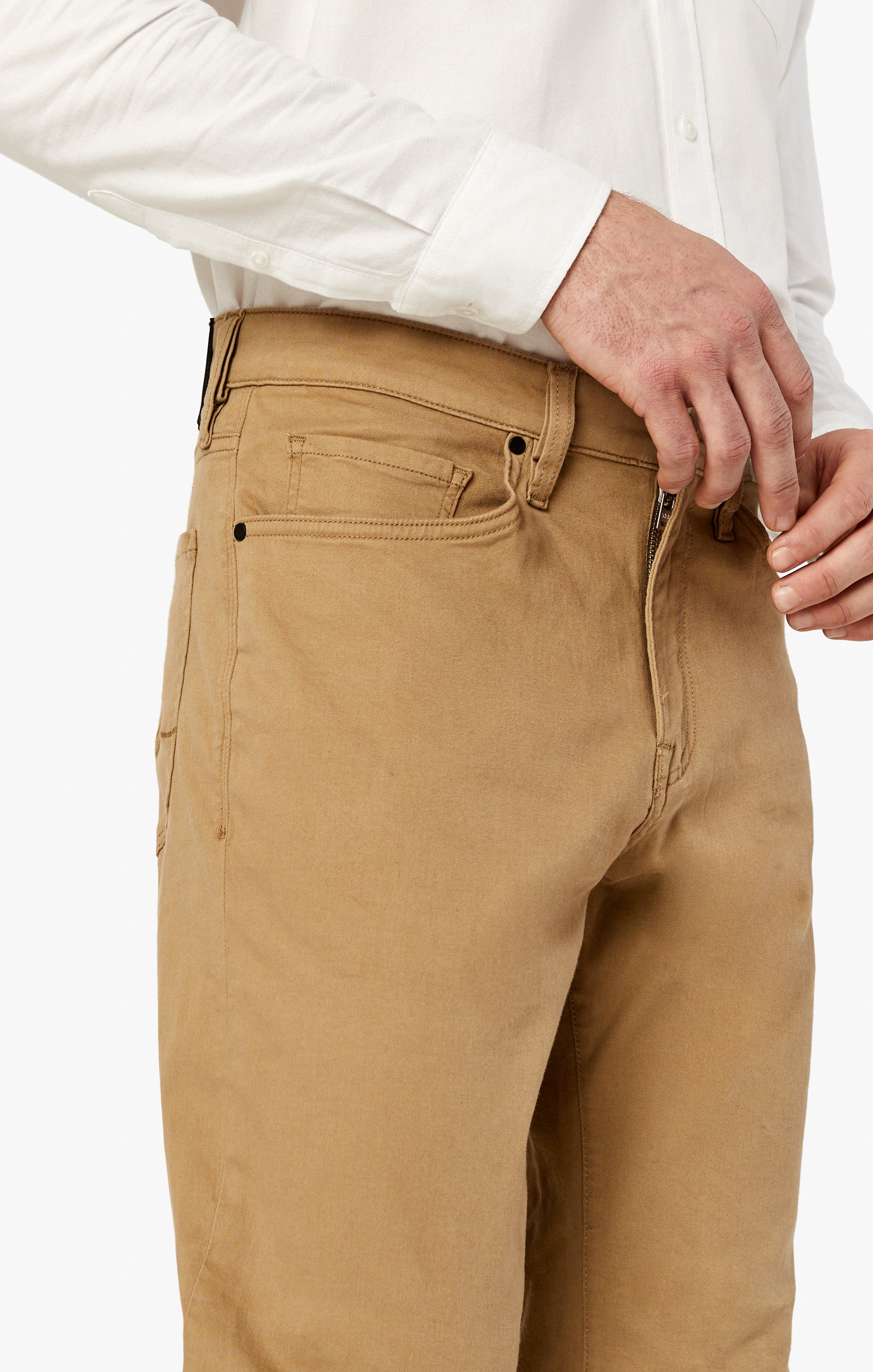 34 Heritage Men's Charisma High Rise Straight Pants in Khaki Twill