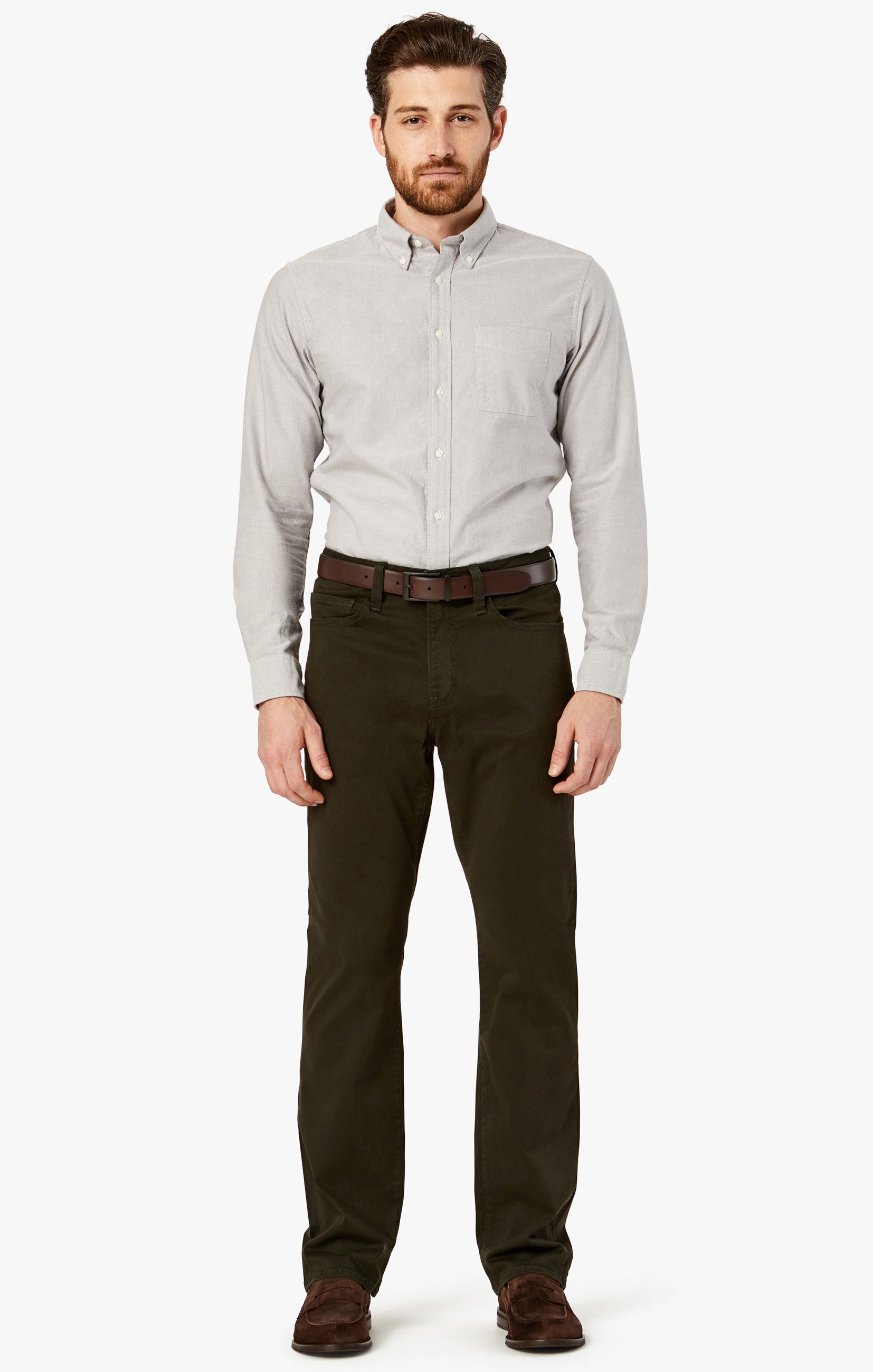 Charisma Relaxed Straight in Dark Green Twill - 34 Heritage