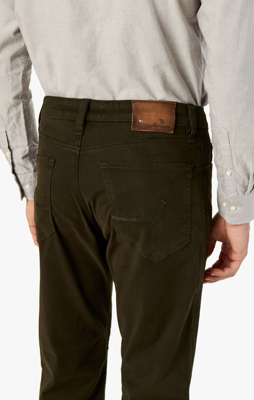 Charisma Relaxed Straight in Dark Green Twill - 34 Heritage