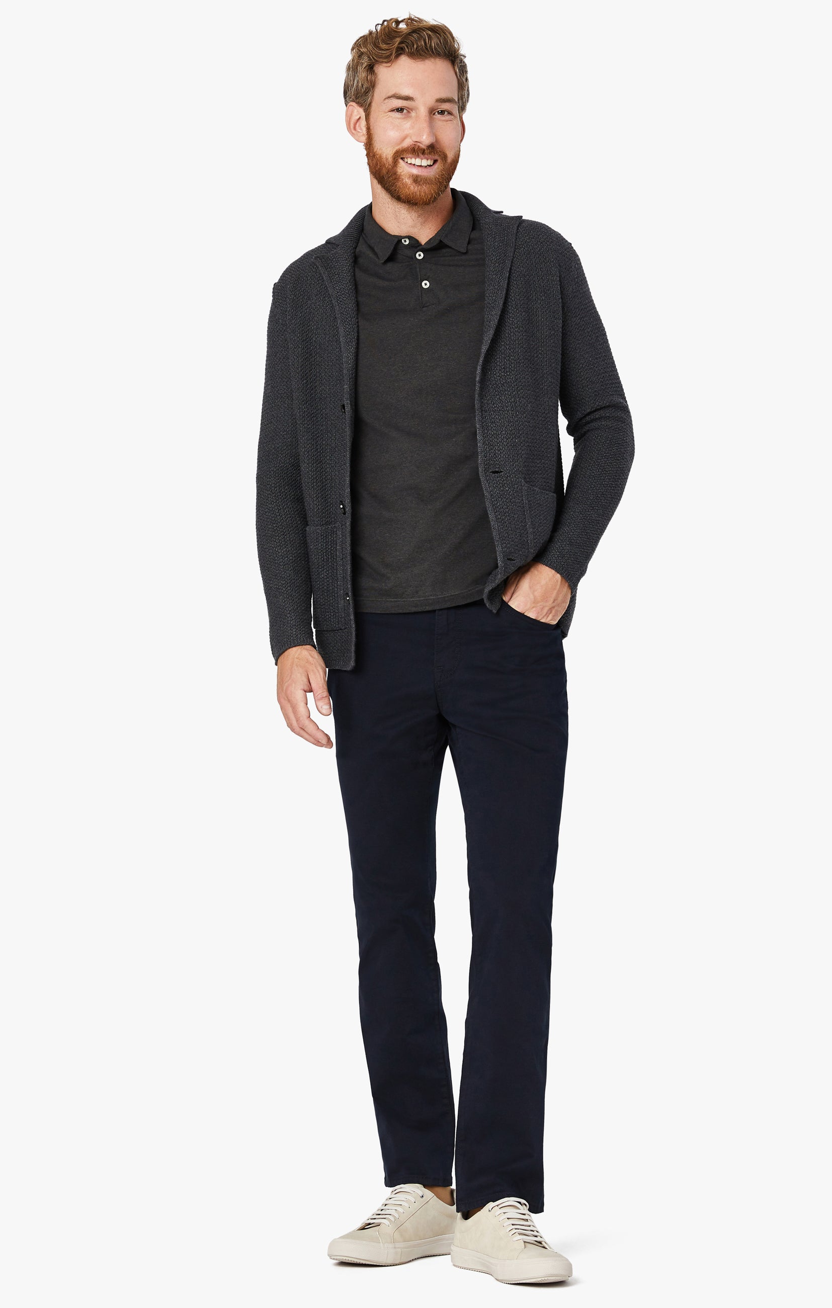Charisma Relaxed Straight Pants in Navy Twill Image 2