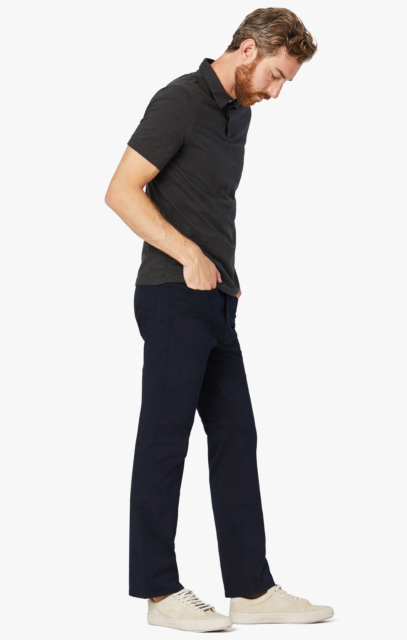 Charisma Relaxed Straight Pants in Navy Twill Image 10