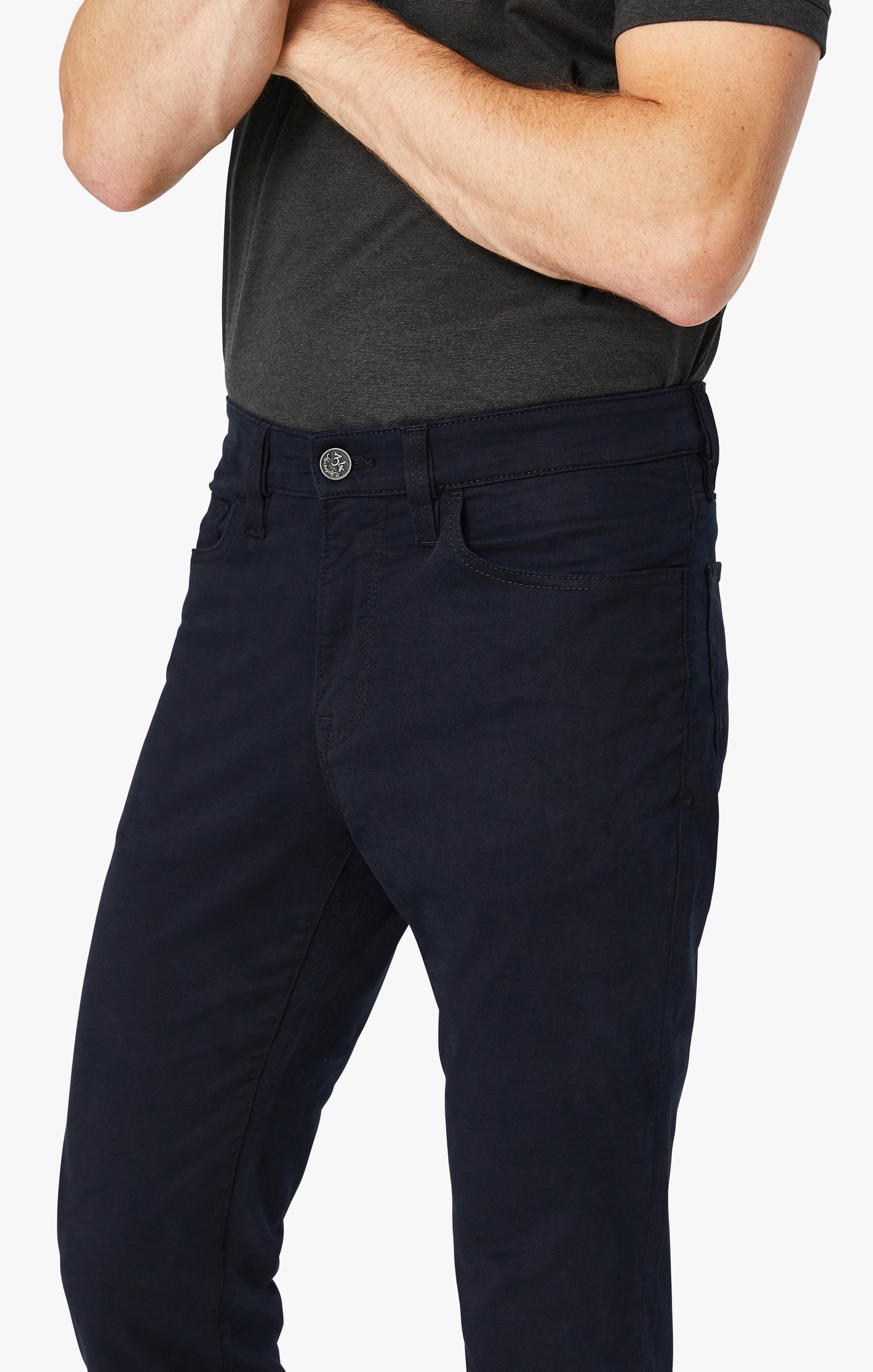 Charisma Relaxed Straight Pants in Navy Twill Image 3