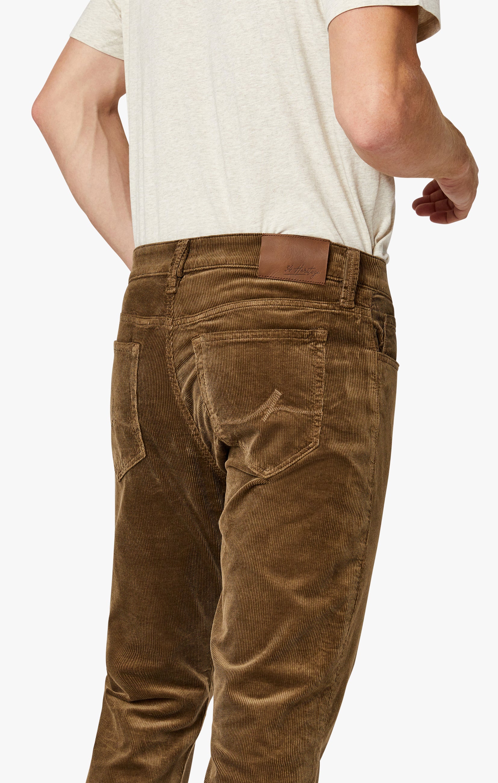 Charisma Relaxed Straight Pants in Tobacco Cord Image 7