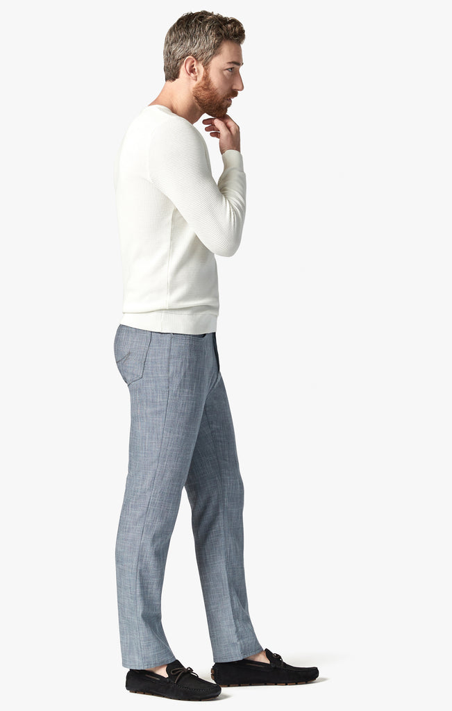 Charisma Relaxed Straight Pants in Grey Cross Twill