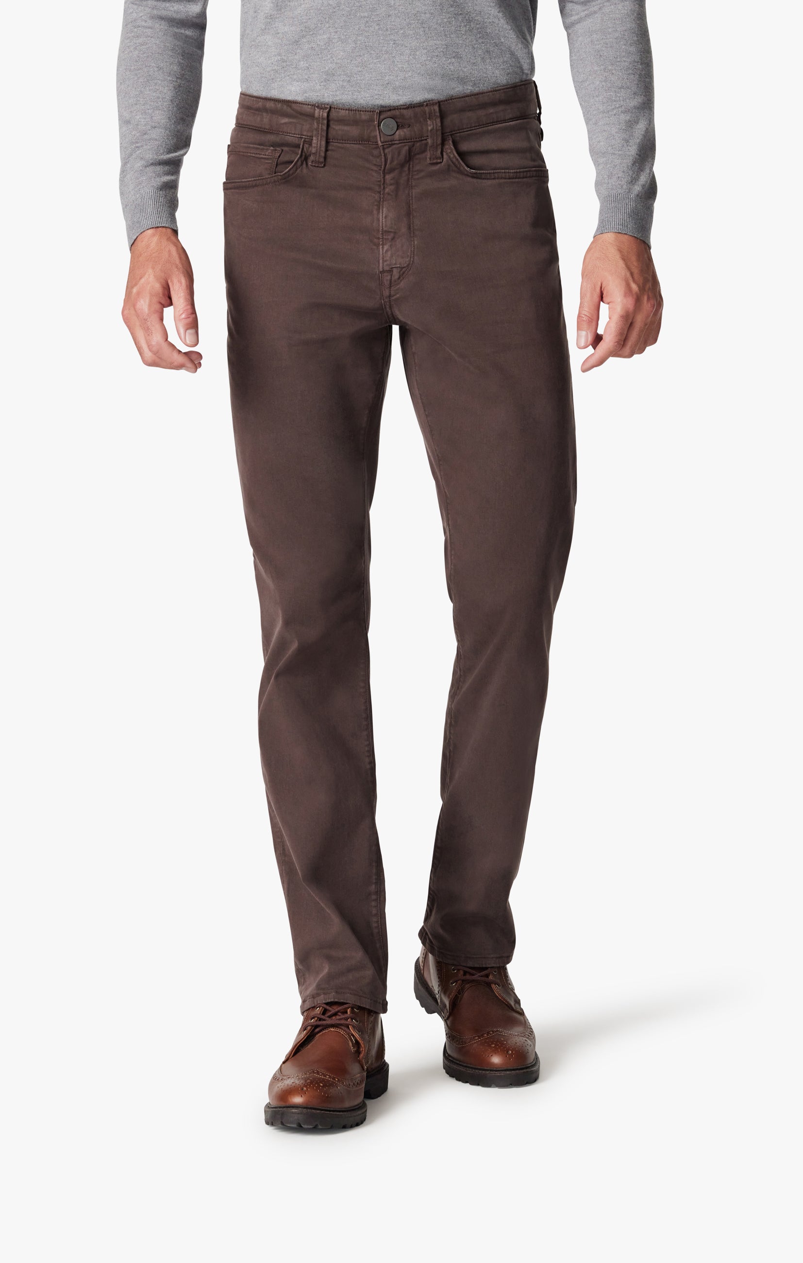 Charisma Relaxed Straight Leg Pants In Fudge Twill Image 4