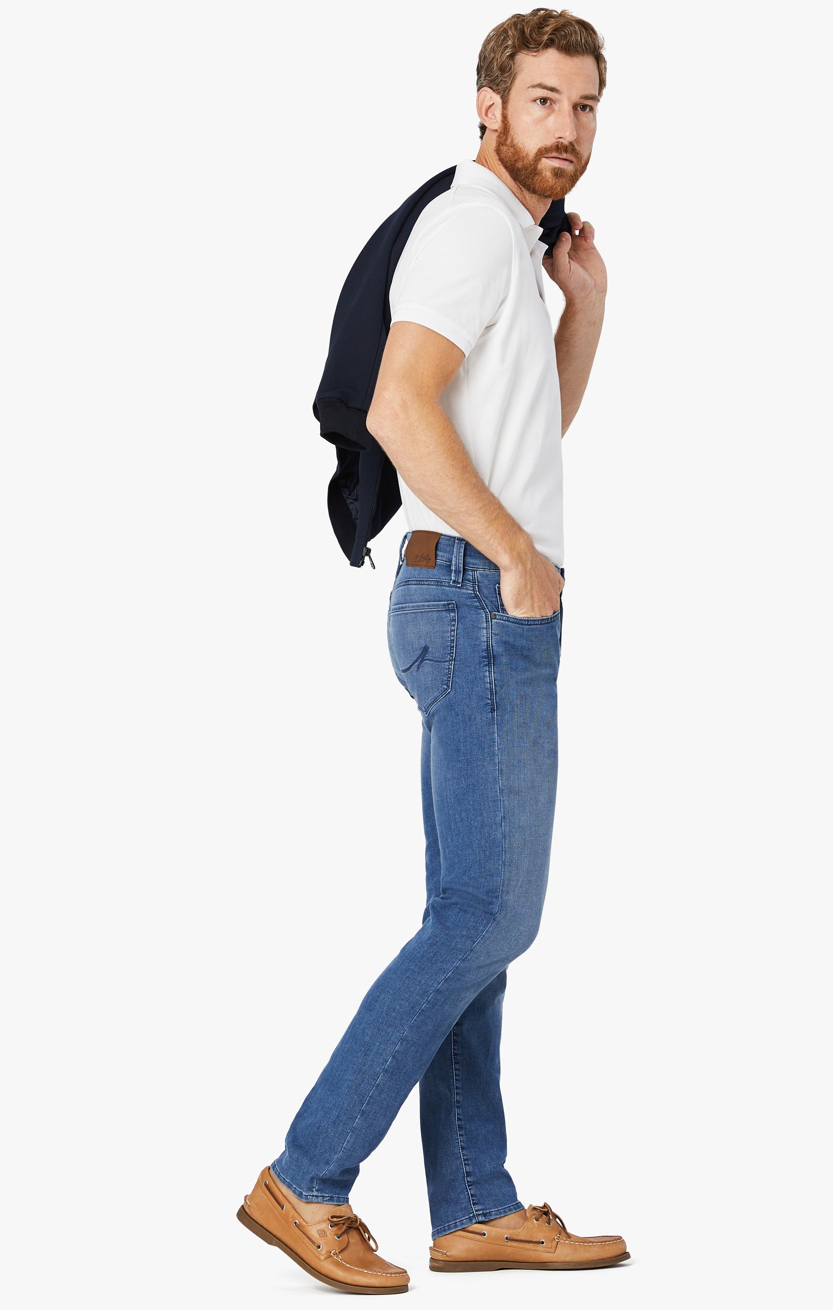 Courage Straight Leg Jeans In Light Indigo Sporty Image 1