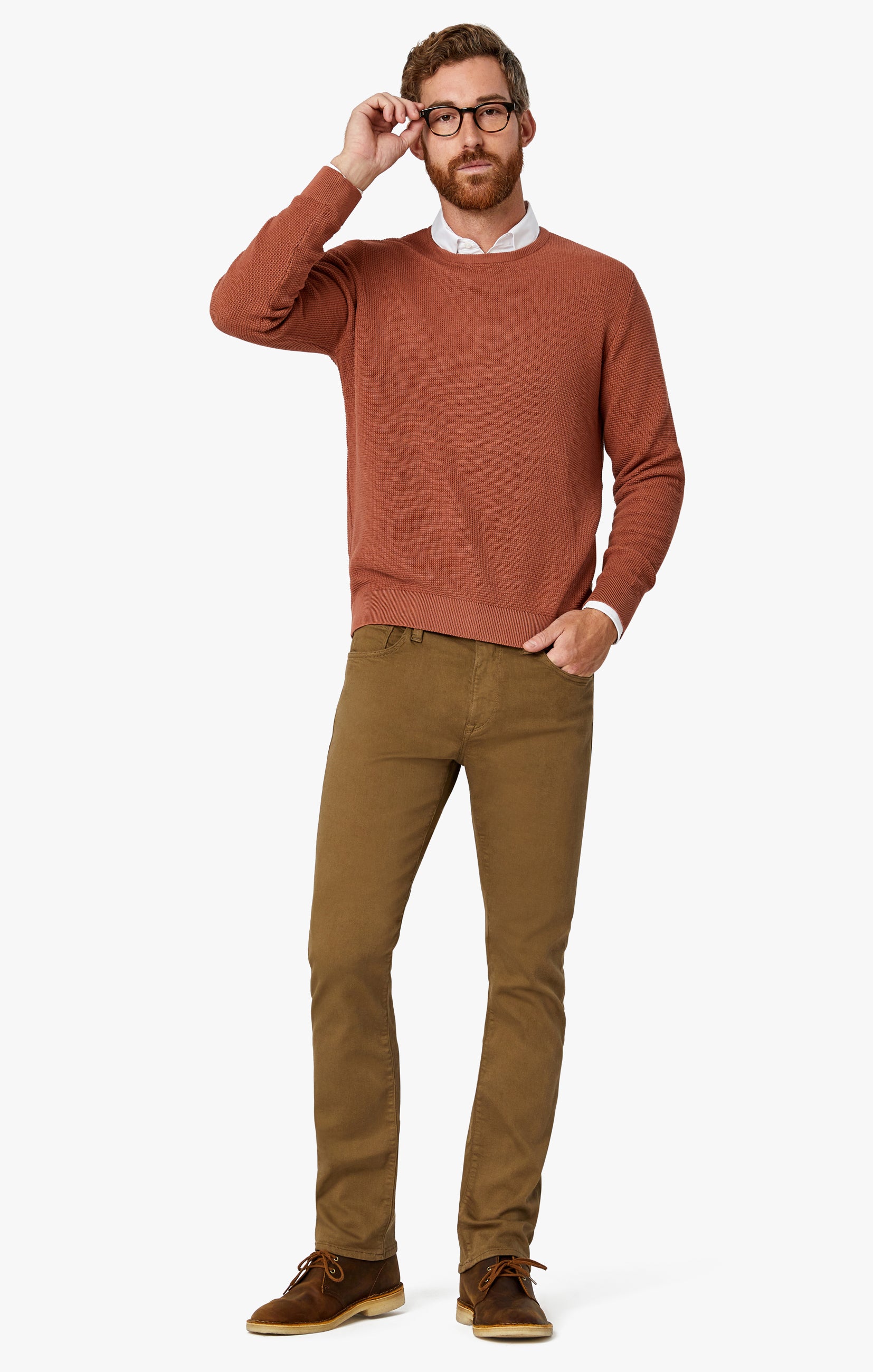 Courage Straight Leg Pants In Tobacco Comfort