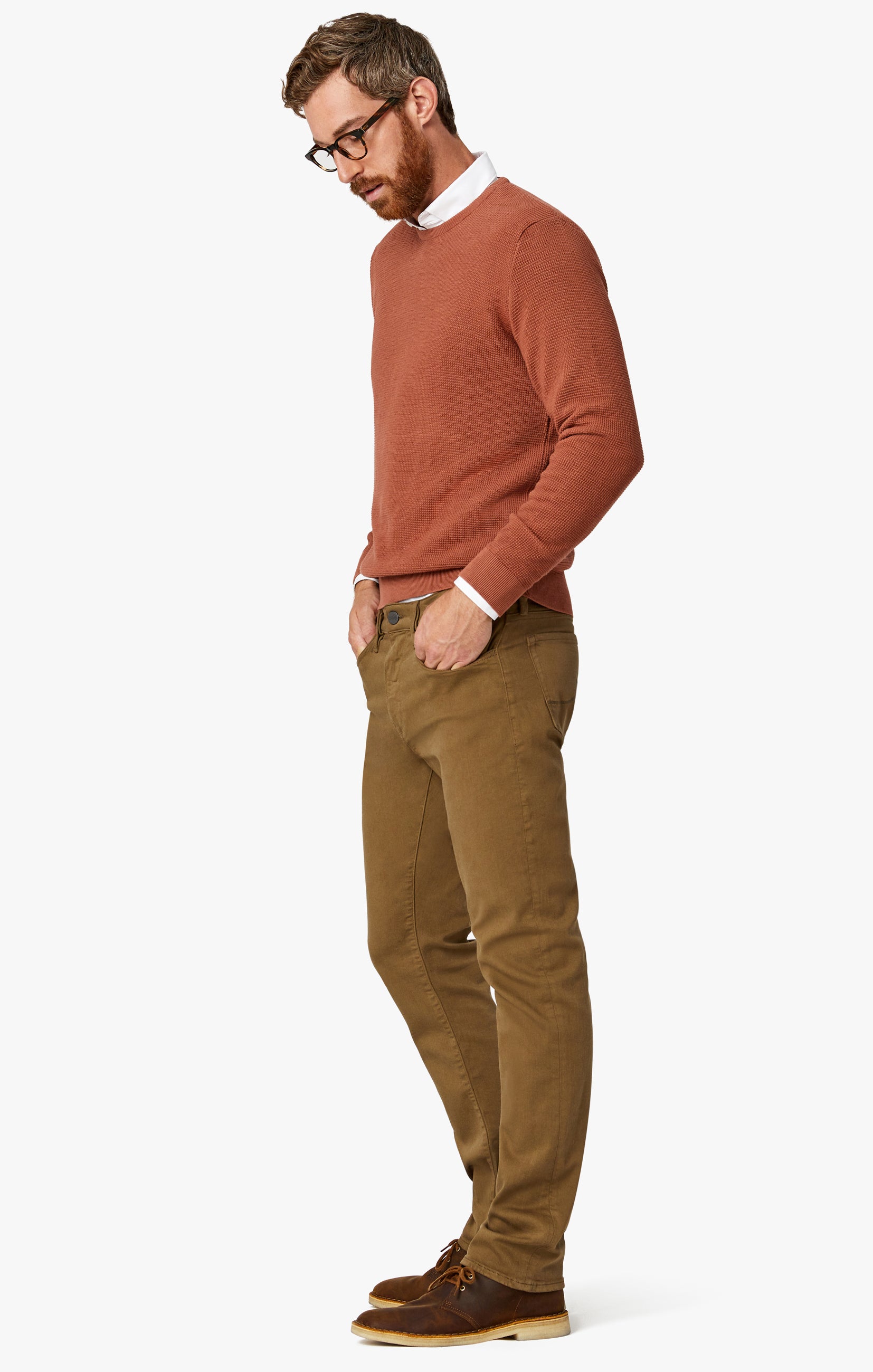 Courage Straight Leg Pants In Tobacco Comfort