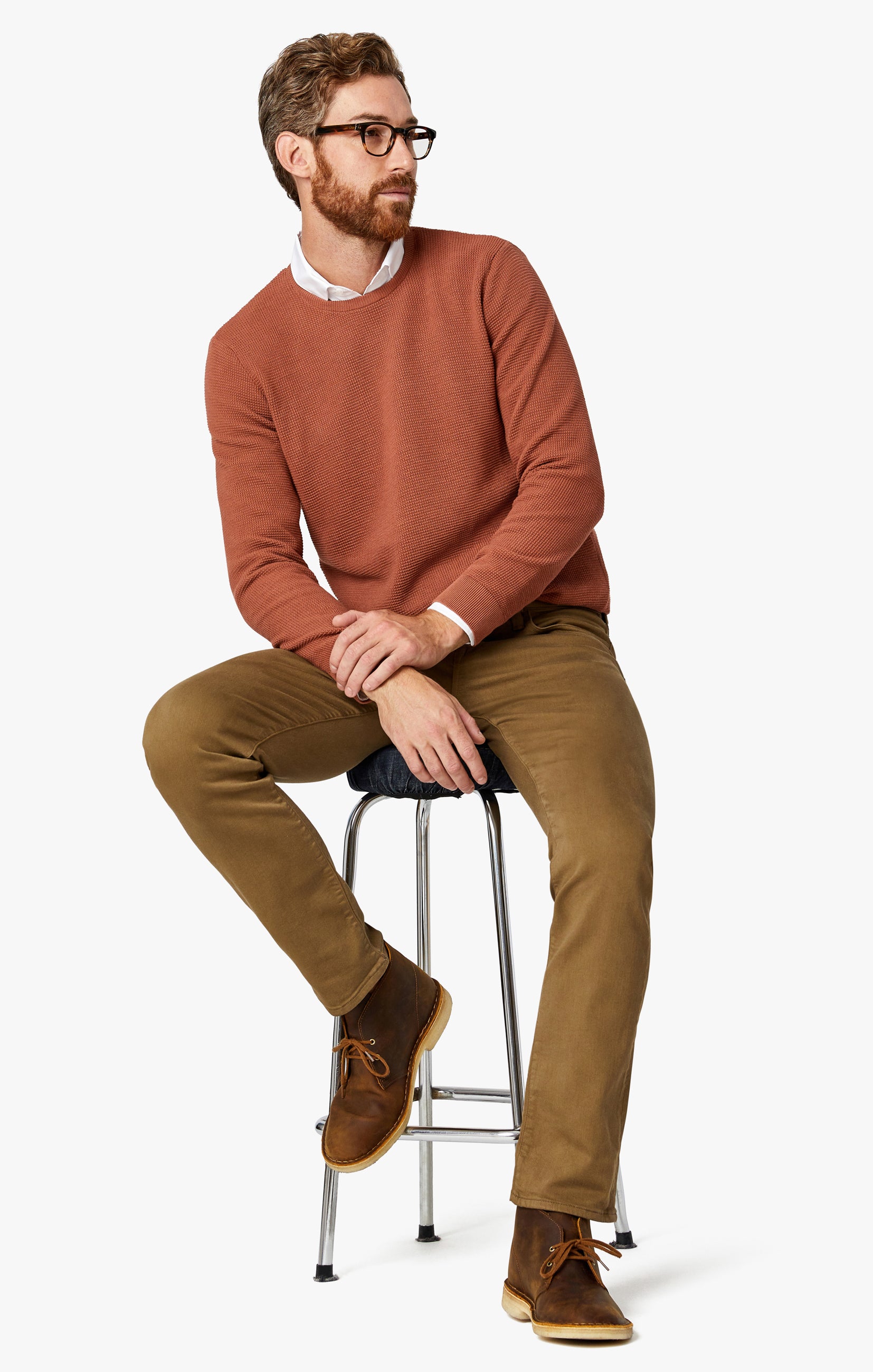 Courage Straight Leg Pants In Tobacco Comfort