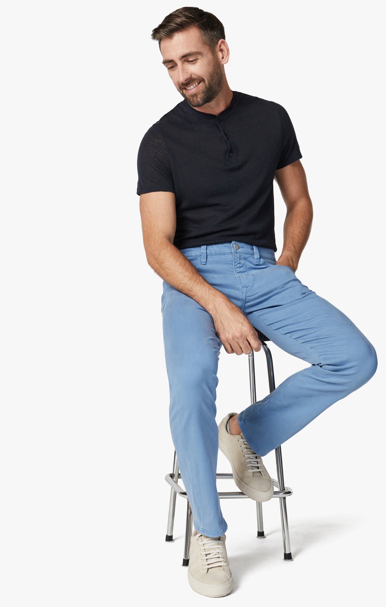 Charisma Relaxed Straight Leg Pants In Quiet Harbor Twill