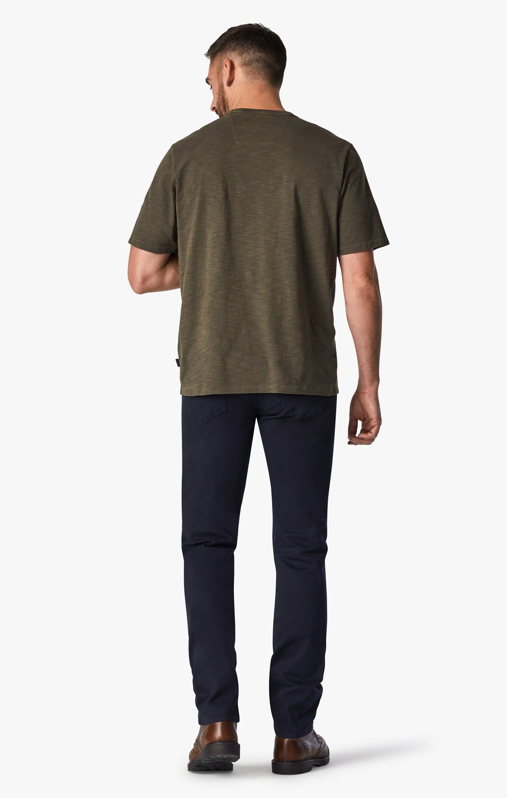 34 Heritage Men's Courage Mid Rise Straight Leg Pants in Navy Twill